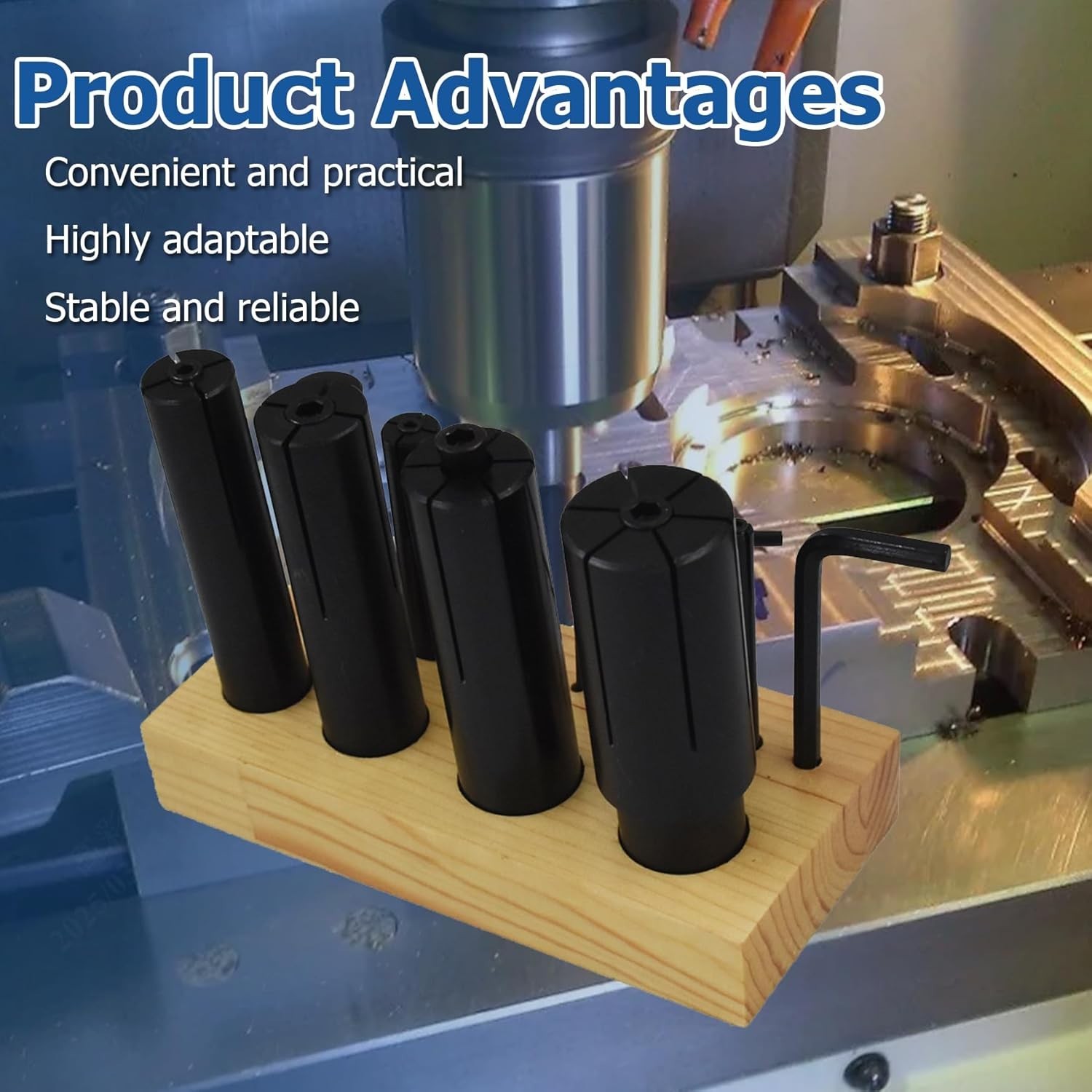 Expanding Arbors Set Mandrels 8Pcs High Accuracy 1/4 Inch to 1-1/4 Inch Lathe