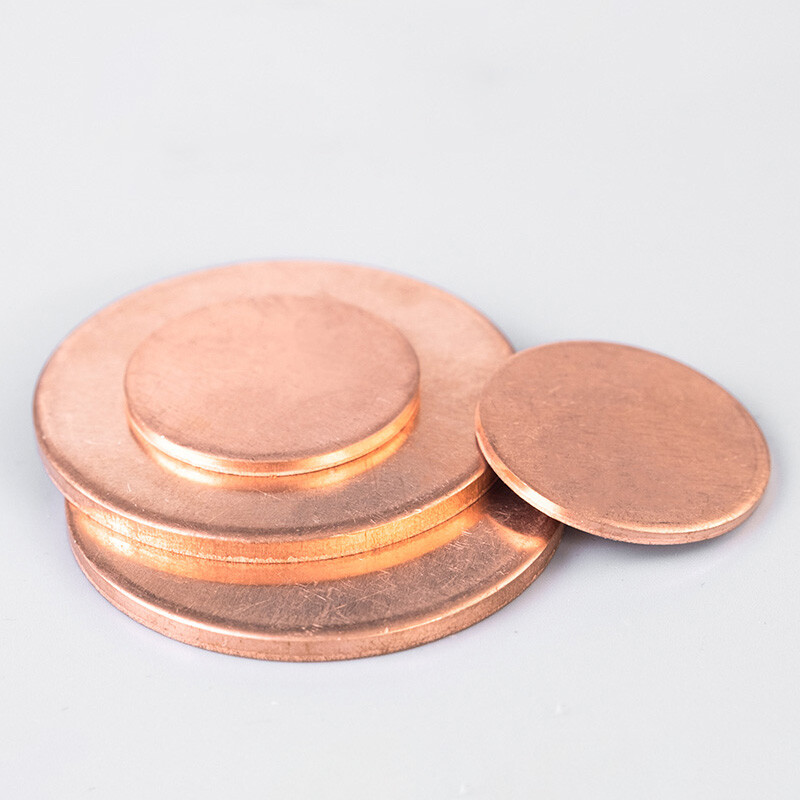 Solid Pure Copper Discs Blank Round Plate Metal Sheet Ø10-200mm Thickess 0.5-3mm