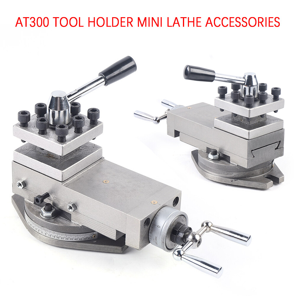 Metal Lathe Machine Tool Holder 80mm Universal AT300 Lathe Tool Post Assembly