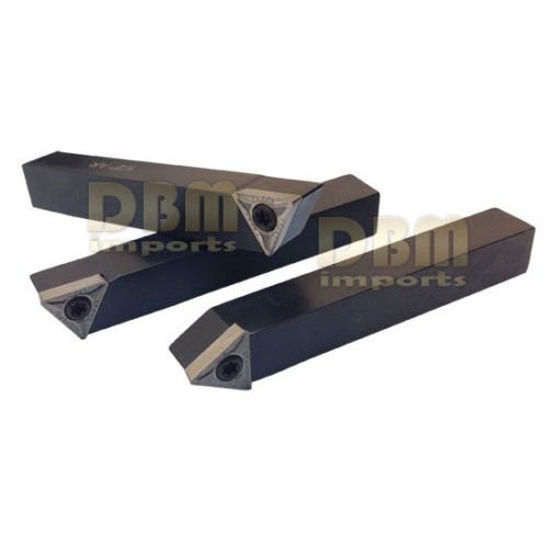 5 PC 1/2 Indexable Carbide Insert Turning Tool + 10 PC 1/2 Inserts