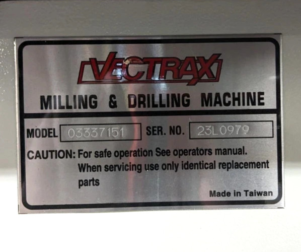 Vectrax 20" Variable Speed Drill Press 3MT 1HP 115V RF-19V *Scratch &a