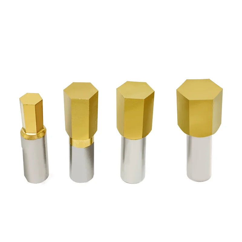 CT08 HSSTin Rotary Broach Punching Cutter Tool 8mm Shank Inner Hexagon for Steel