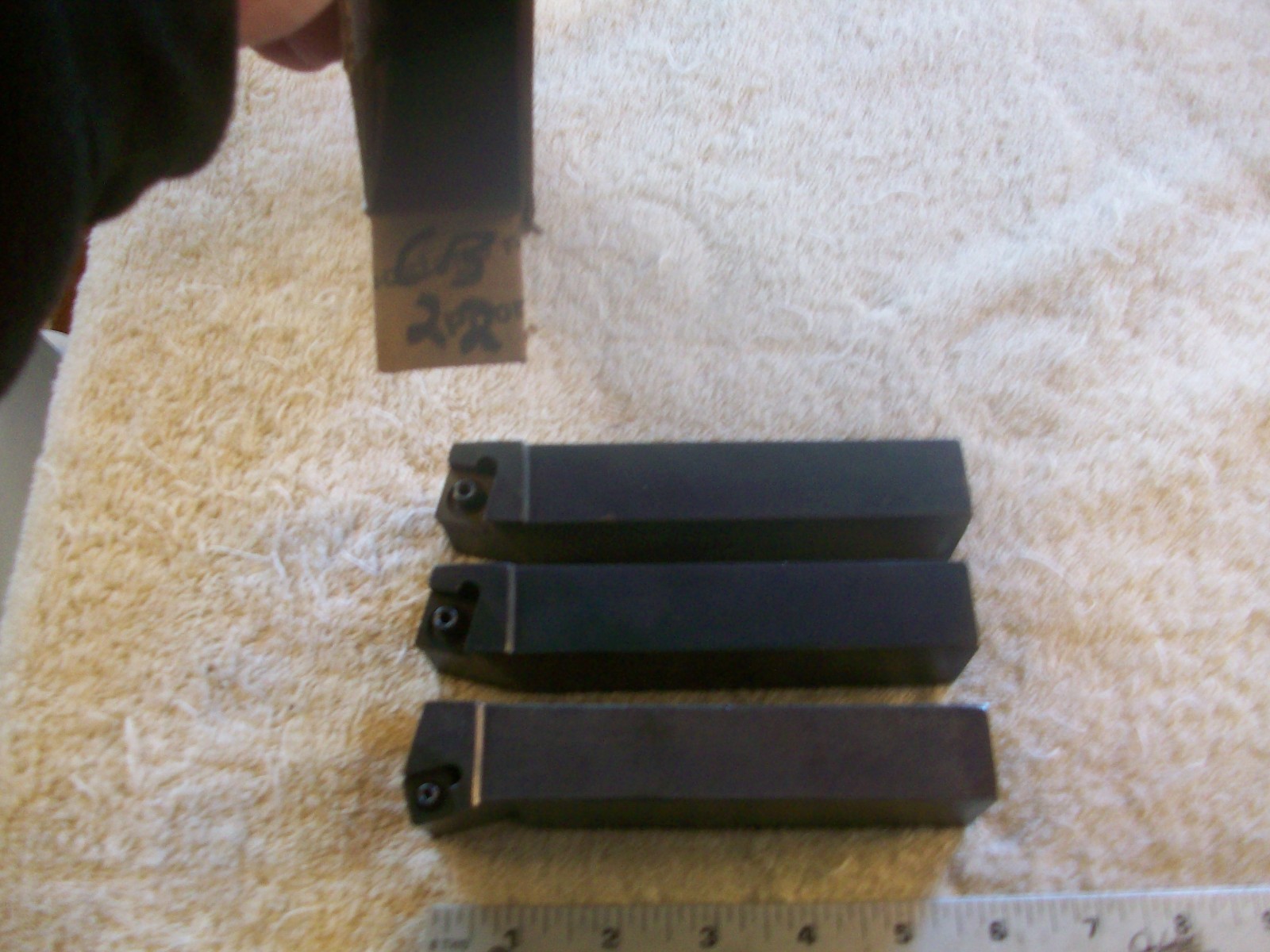 3 Heavy Vintage Carboloy Indexable Tool Holders 6″ Long 1 1/4″ X 1″ NOS NICE!