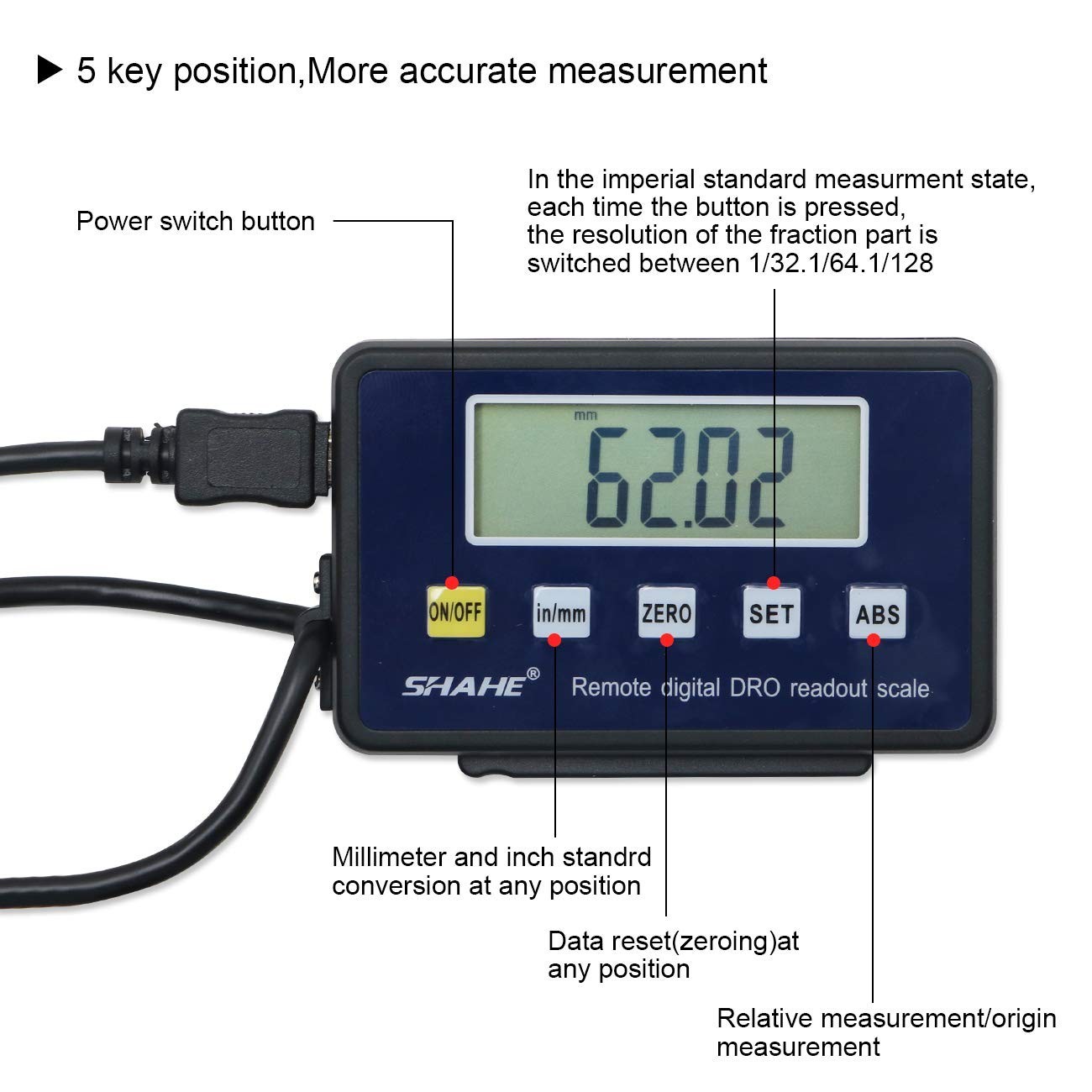Digital LCD Linear 0-150mm/0-6inch Accurate Digital Readout Lathe Scale for M…