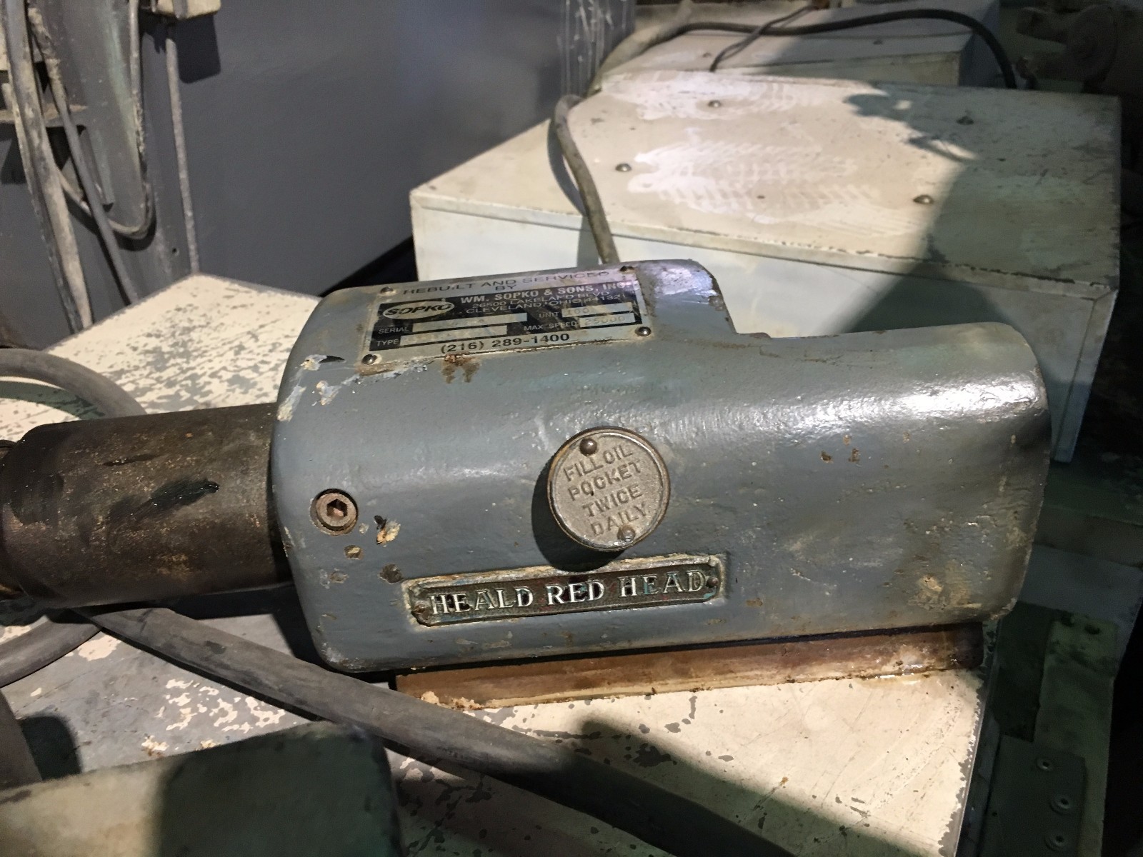 Heald Red Head Internal Grinding Spindle W.M. Spoko 25,0000 RPM