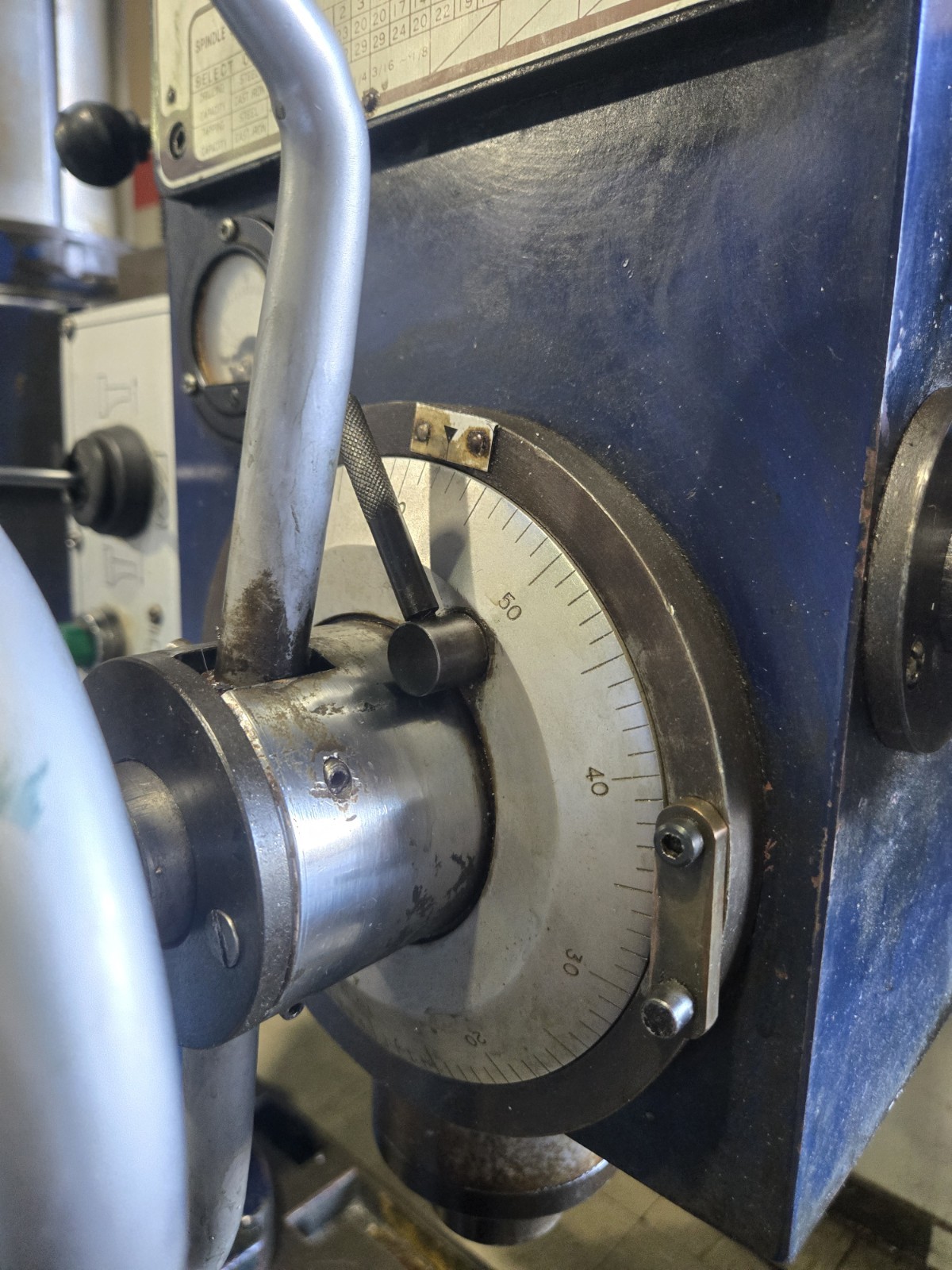 DIAMOND 800 Radial Arm Drill & Tap 8″ Column, 21″ Arm, 220 Volt 3 Phase