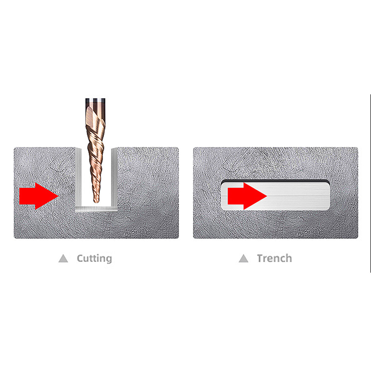 Ball Nose Tapered End Mills HRC55 R0.25 – R2 Carbide CNC Cutting Steel