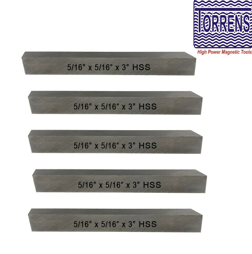 5/16″ x 5/16″ x 3″ M2 HSS Square Tool Bit Lathe Fly Cutter (Pack 5)