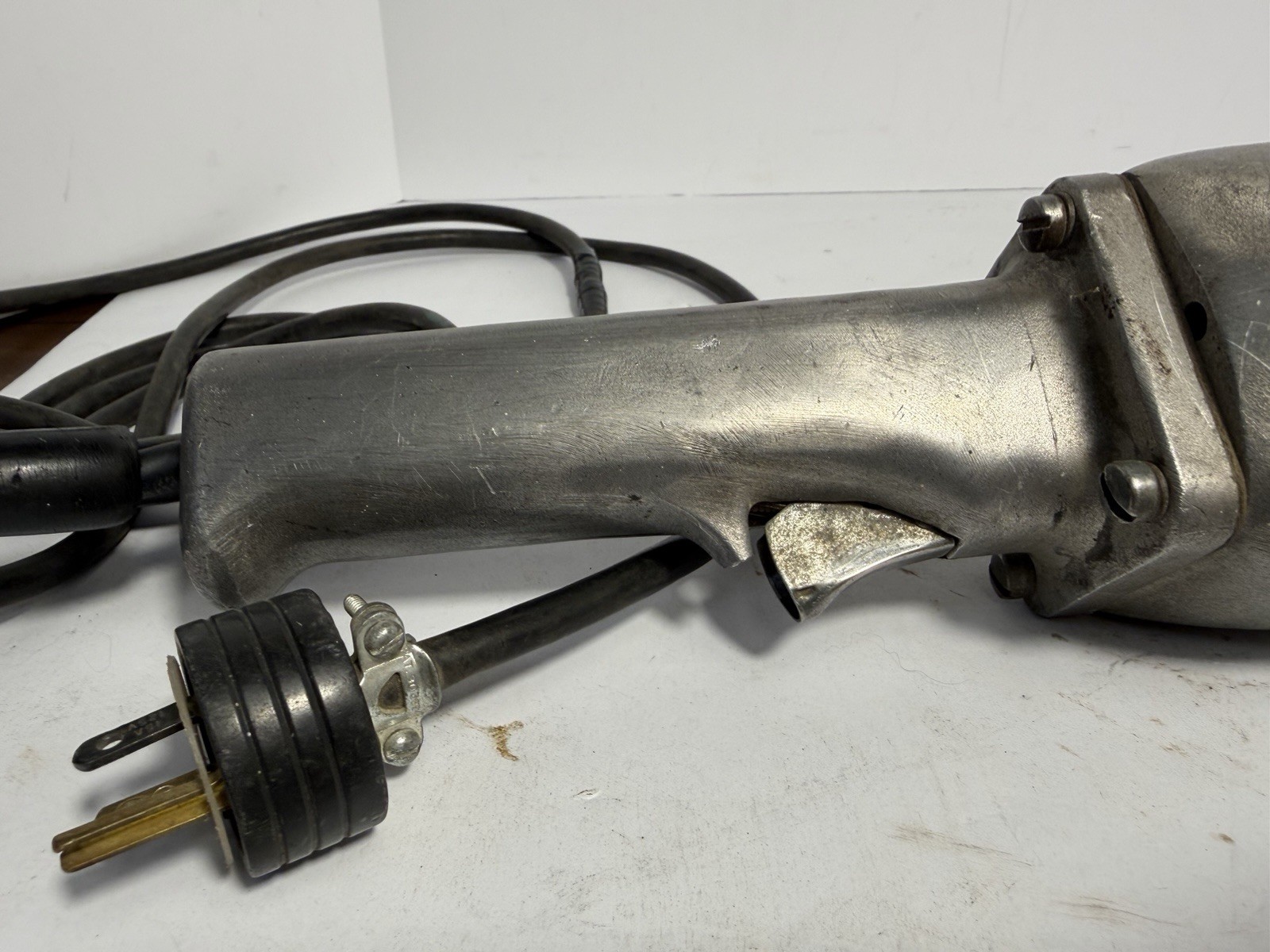 Vintage Heavy Duty Electric Straight Grinder 19.5” Cast Aluminum Housing Works