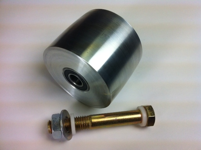Belt Grinder Tracking Wheel for 2×72″ knife making grinder with bolt axle