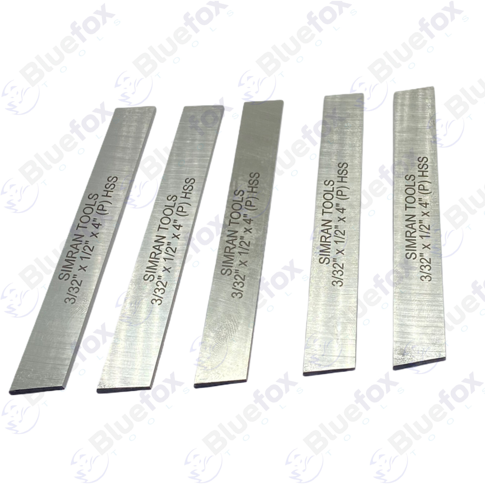 5x Cut Off Blade (3/32″ x 1/2″ x 4″) M2 Grade HSS Hardened & Ground Parting Tool