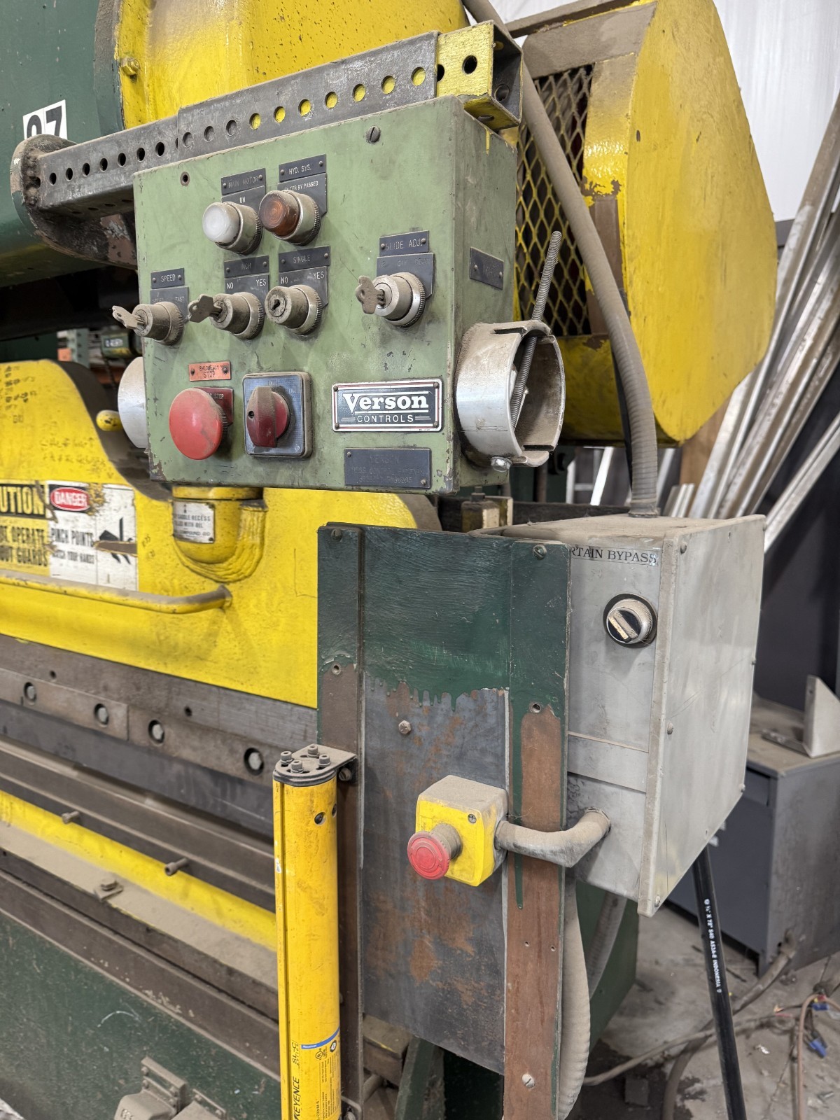 ALL STEEL PRESS CO. VERSON 50 TON PRESS BRAKE MOD. 2078-50 SERIAL NO. 23434-2078