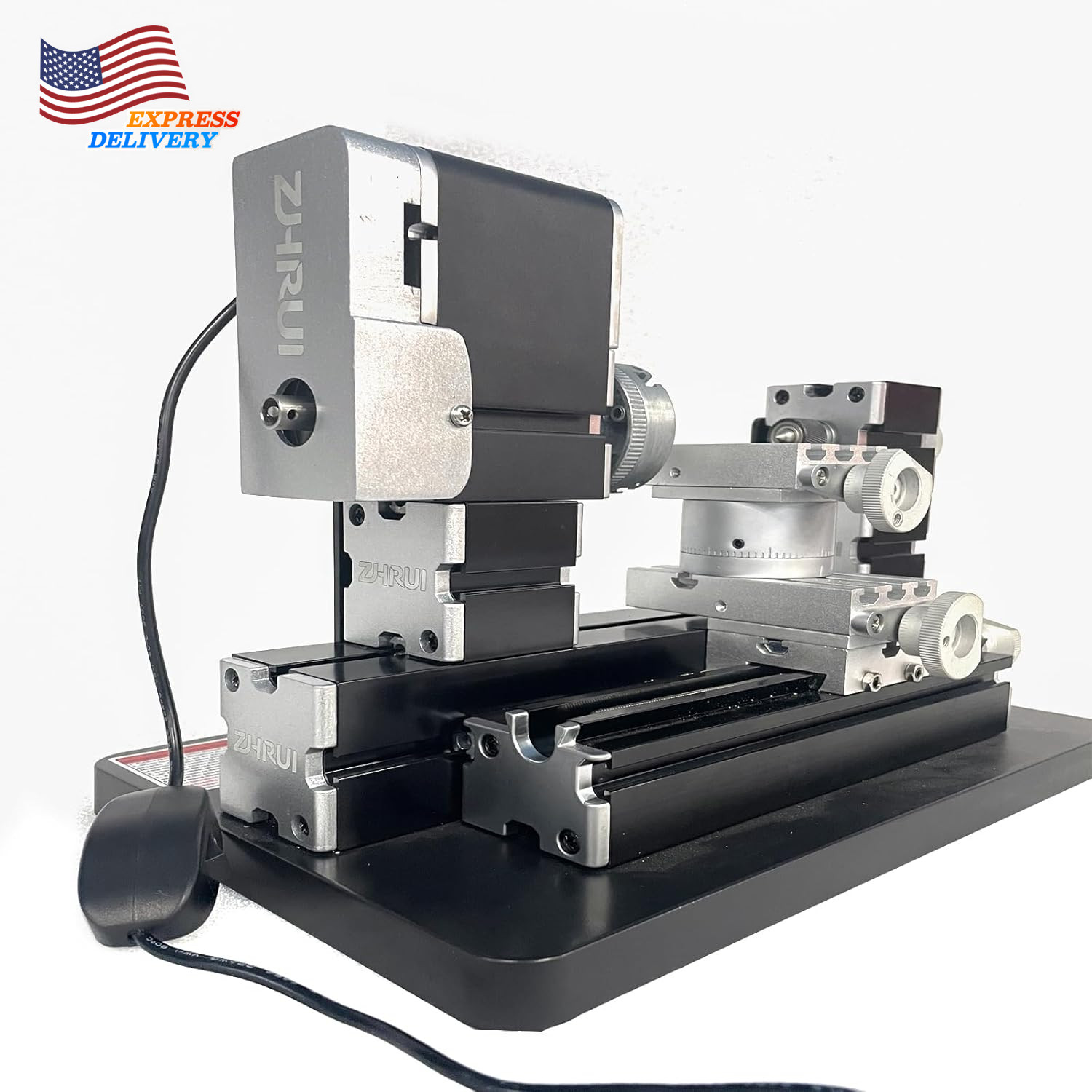High Power 60W Powerful Mini Metal DIY 4-Axis Rotating Lathe Lathes Machine Tool