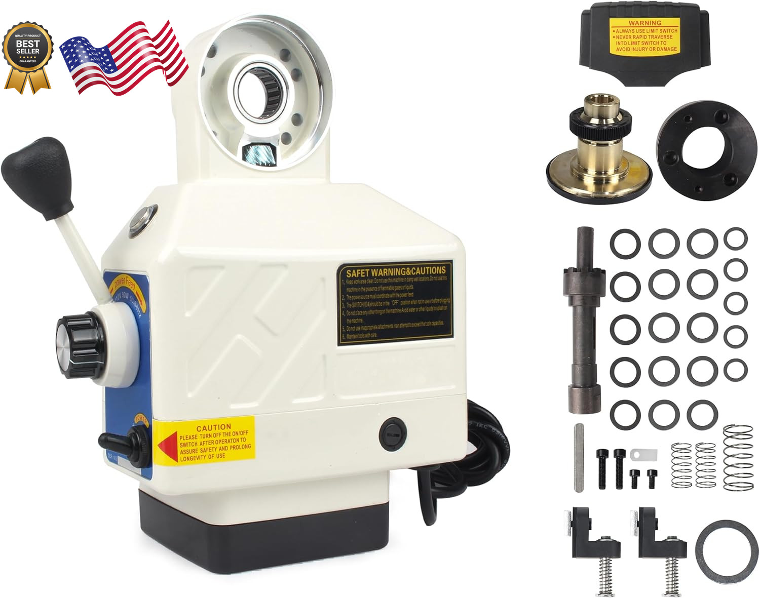 RATTMMOTOR JN400S Power Feed Z-Axis 650 in-lb Torque, 0-200RPM 220V Milling