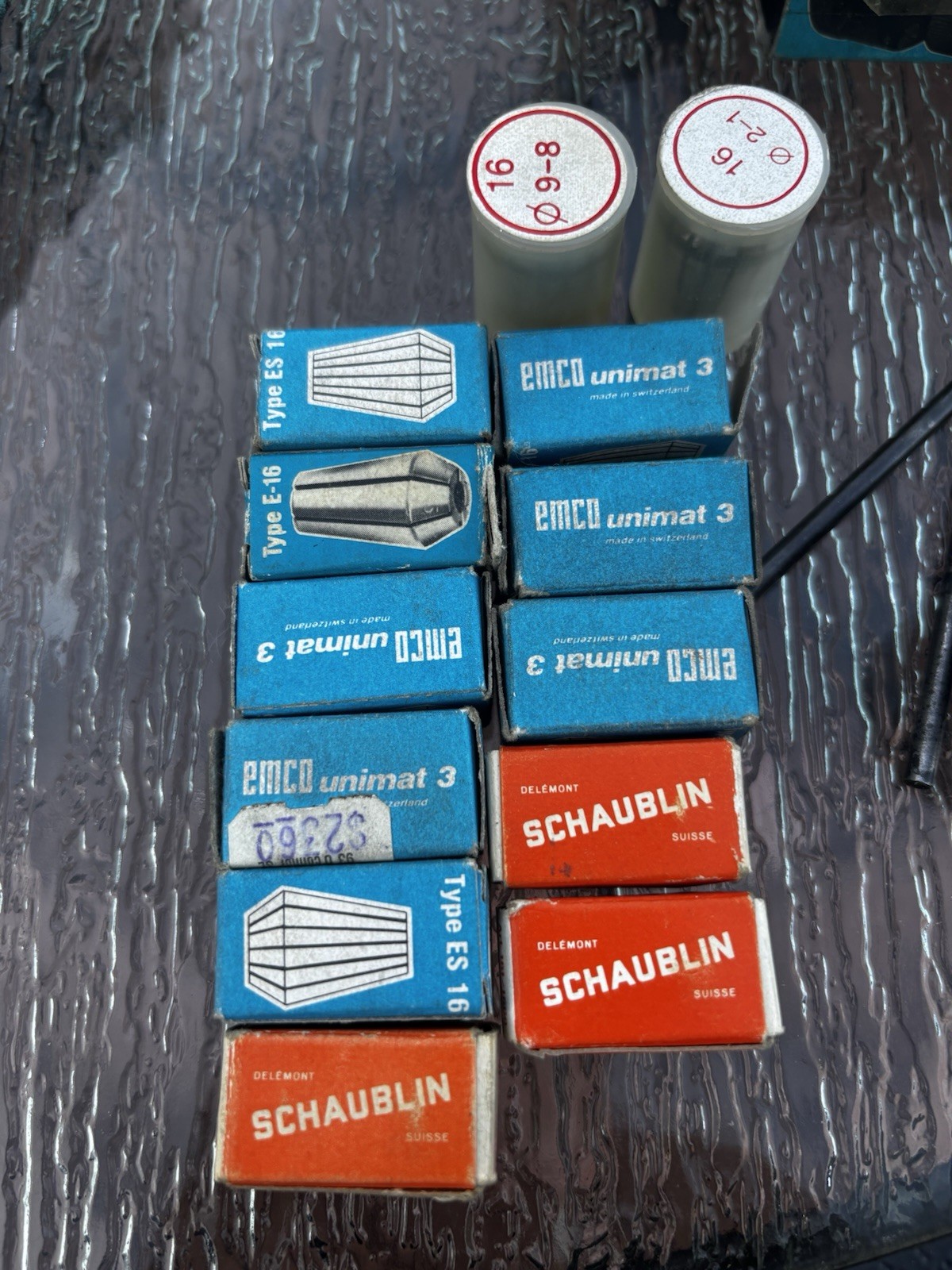 EMCO UNIMAT 3 Lathe COLLET HOLDER WITH 14 Schaublin Collets