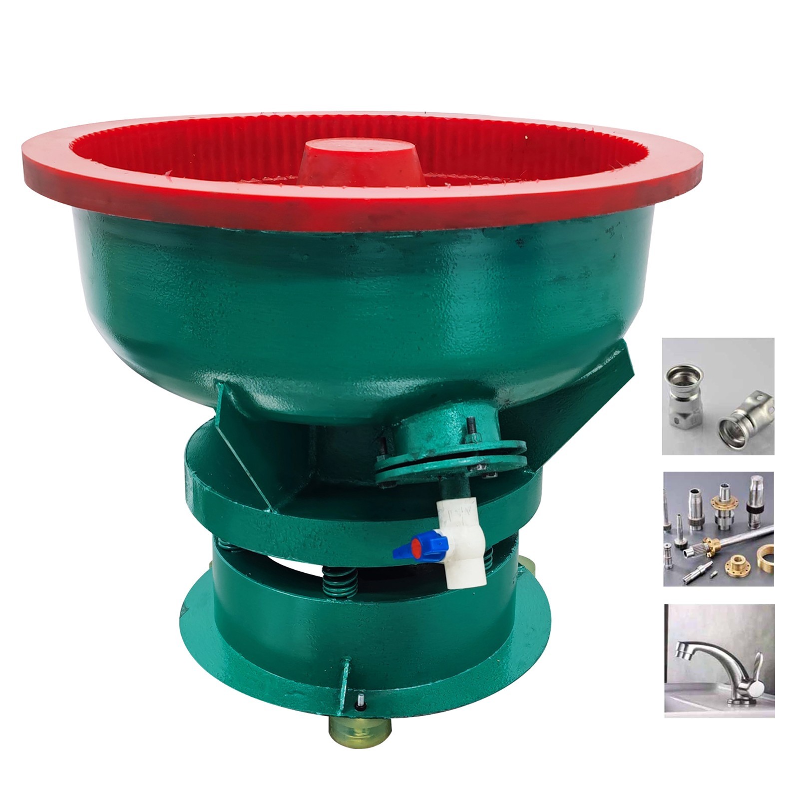 220V 80L Vibration Grinding Deburring Polishing Machine with Support Feet 1100W