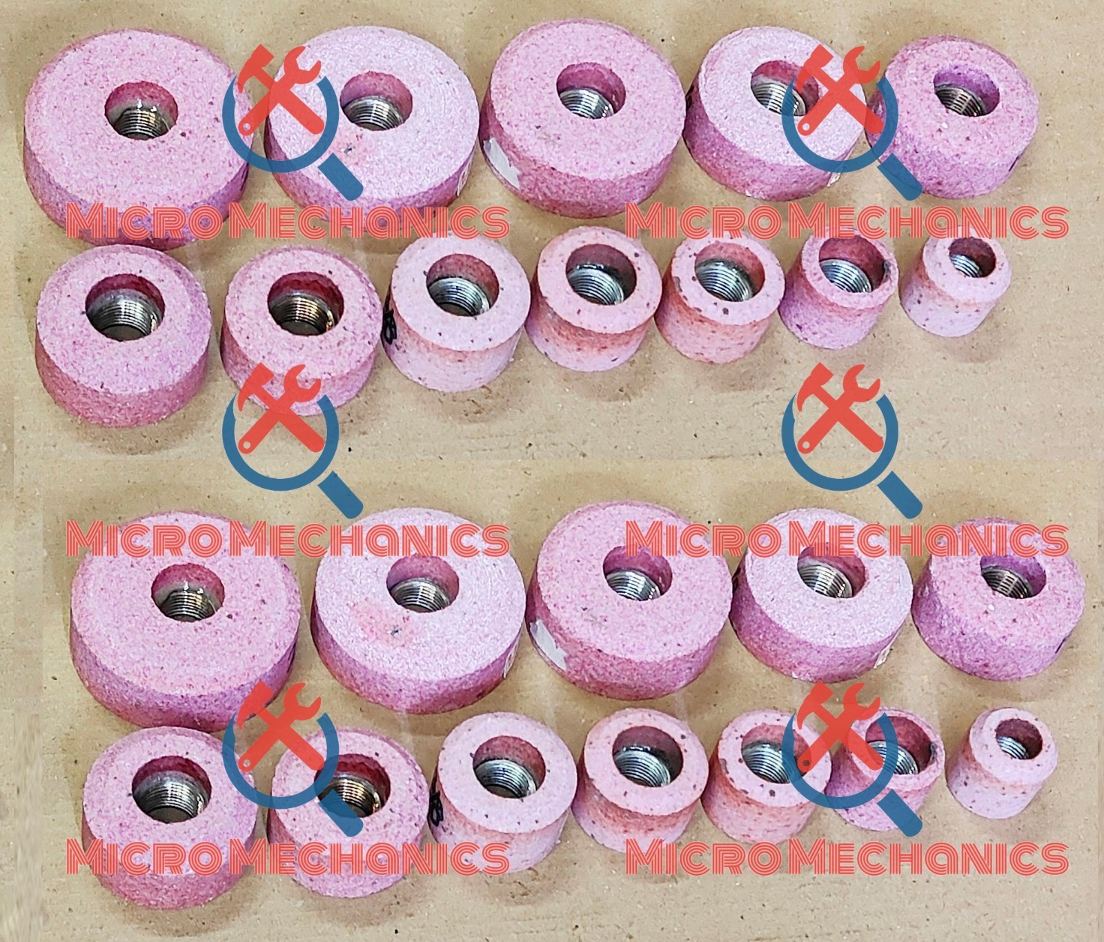 Sioux Valve Seat Pink Grinding Wheels Set 24 Pcs Stone Holder Star Drive 11/16″
