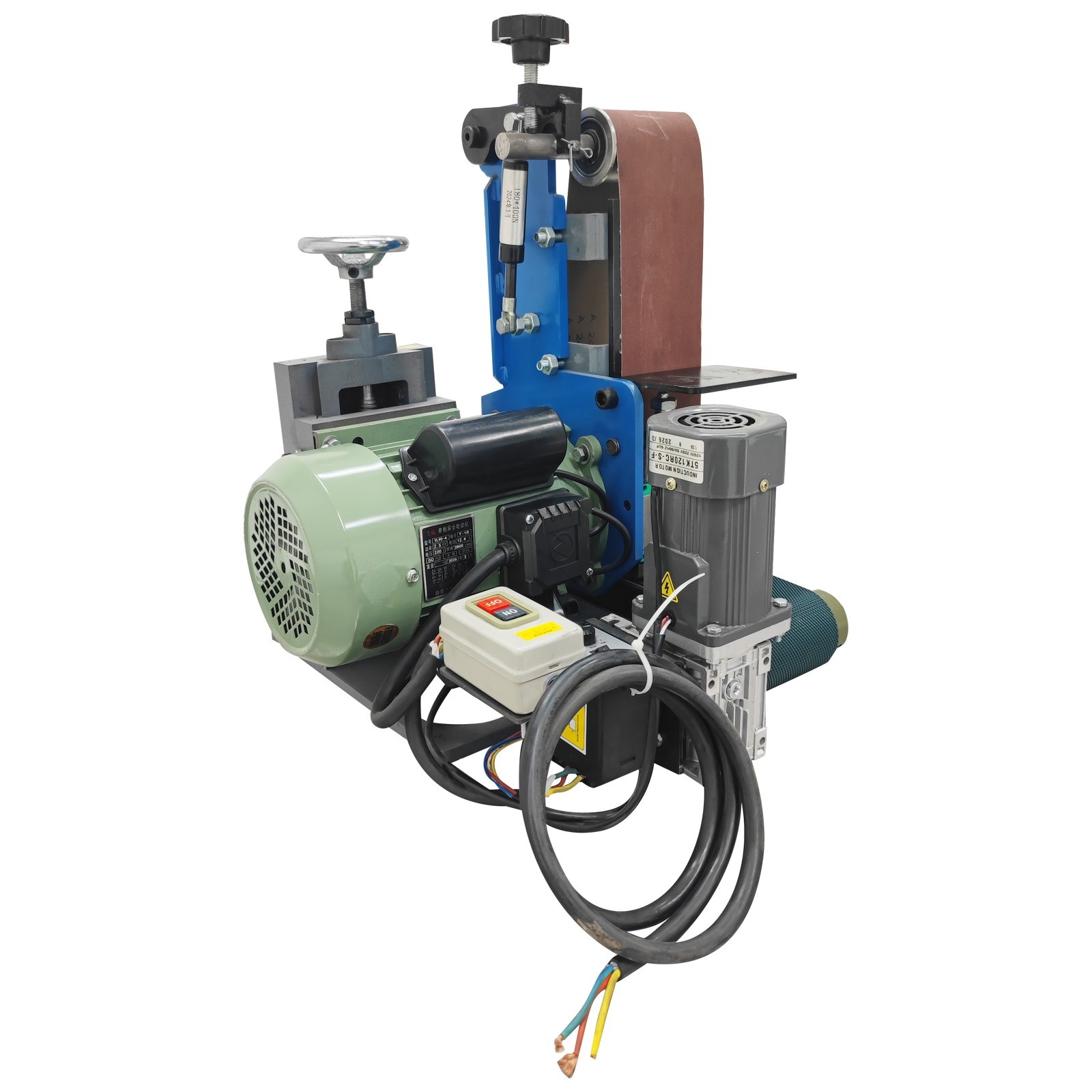 220V Flat Polishing &Sharpening Machine Single-Head Belt Sander Rust Deburring