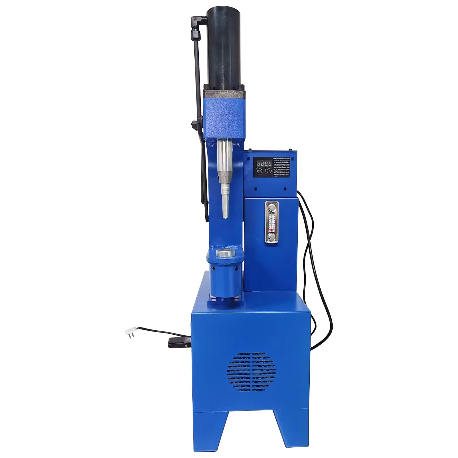 Electric Riveting Machine 220V with 2 Punches 3 Rivet Heads 1500W Foot Switch