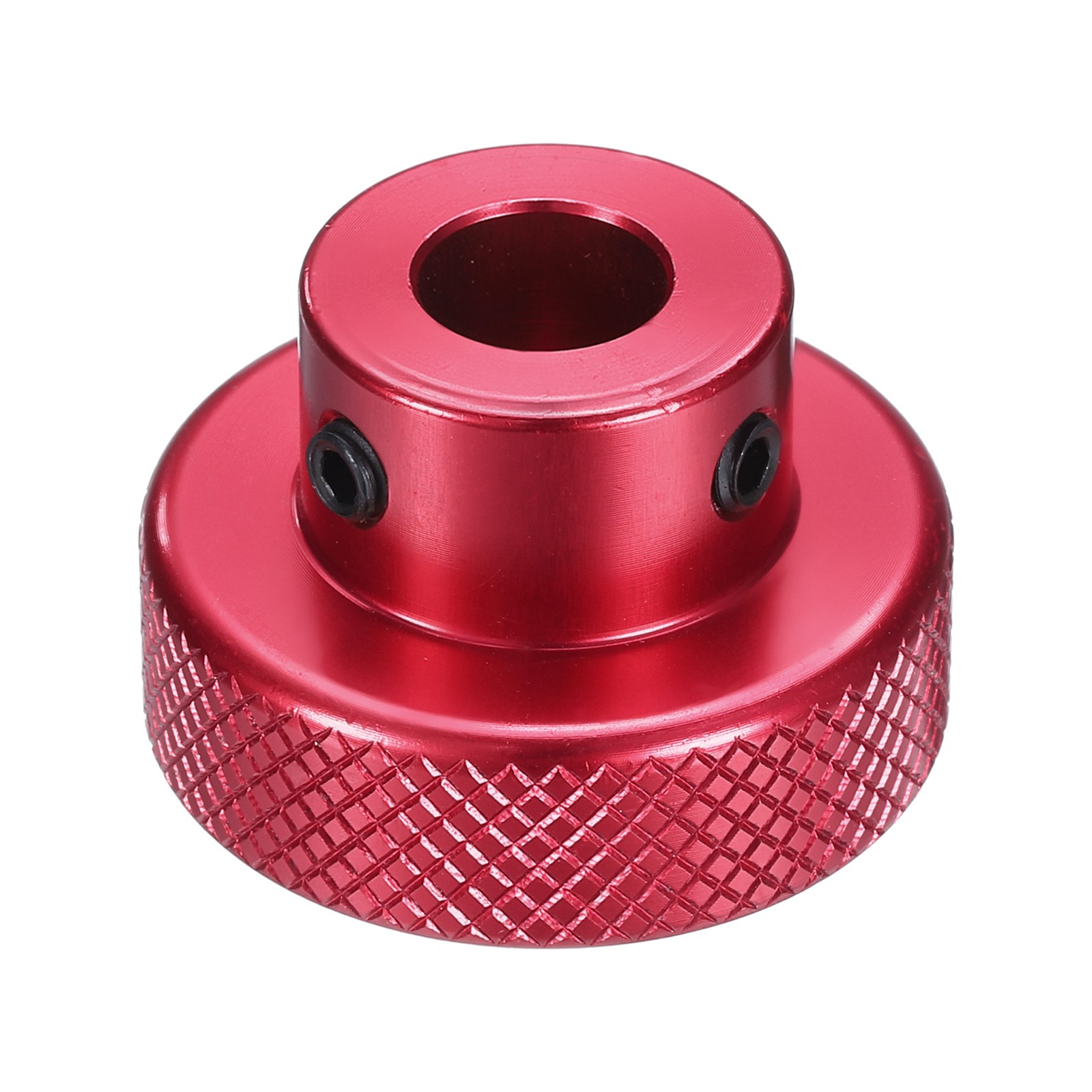 Anodization Aluminum Alloy Handwheel 8mm Bore 30mm OD Knurled Knob, Red