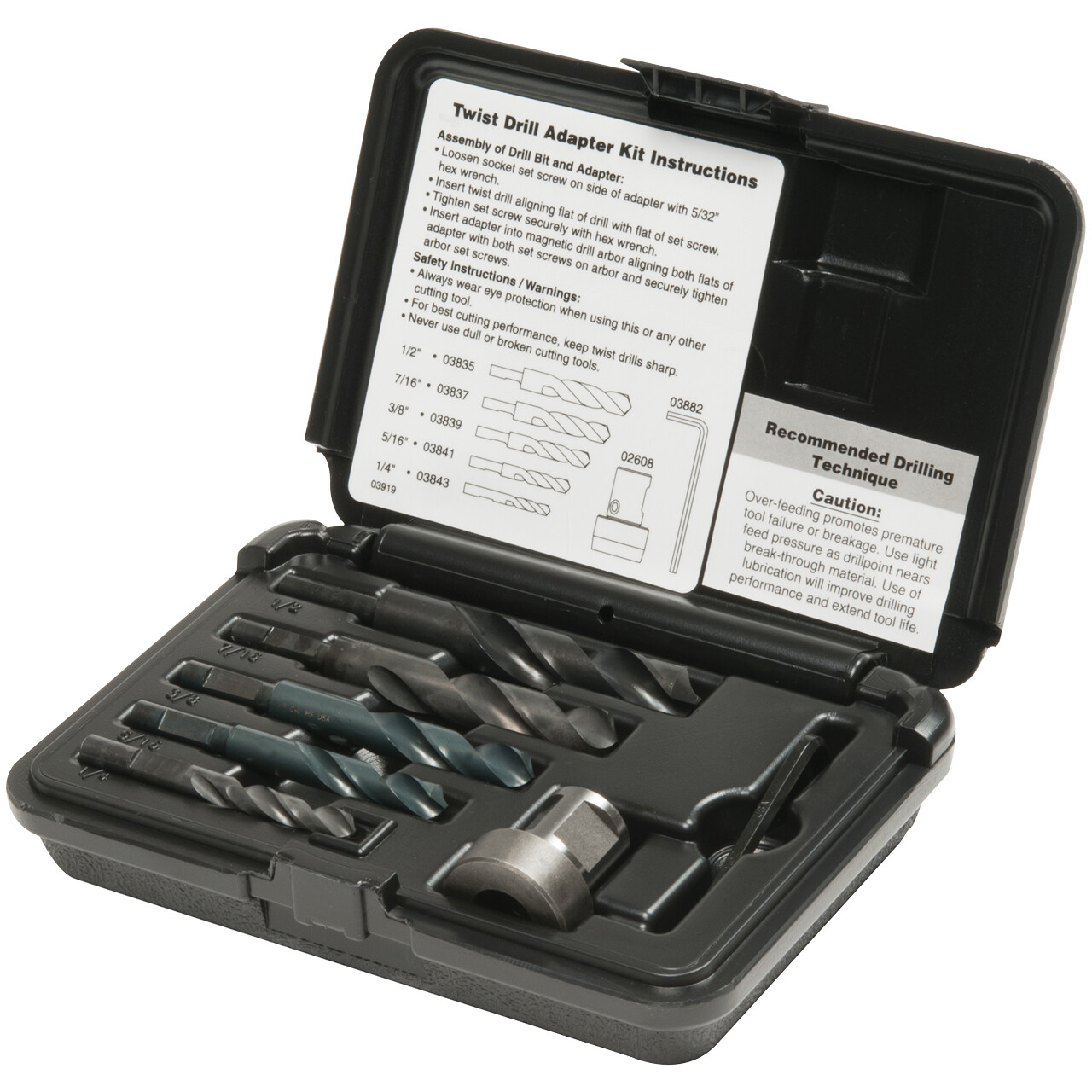 Hougen 03845 Twist Drill Adapter Kit for Mag Drills