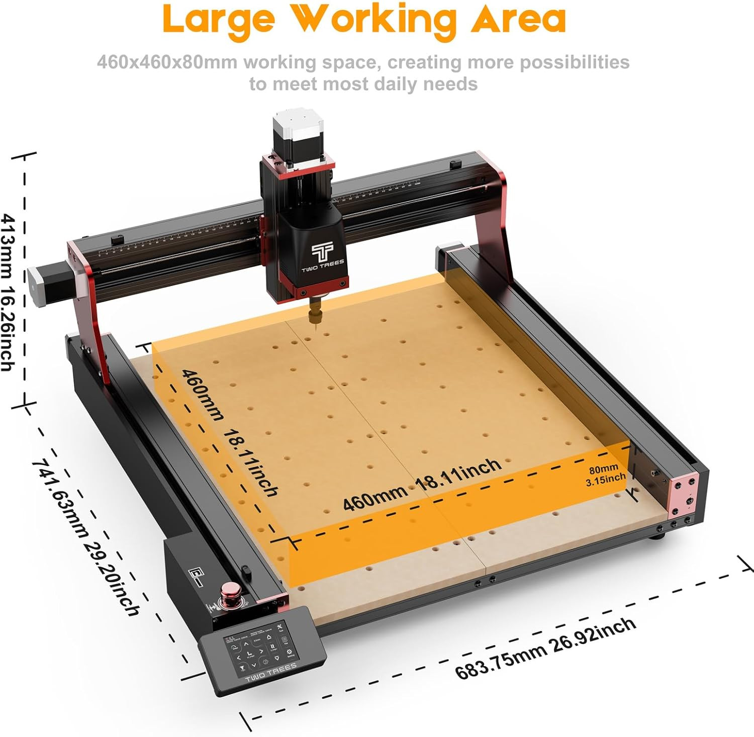 TTC450 Pro CNC Router with Touch Screen & Stamp Kit – 800mm/min Speed