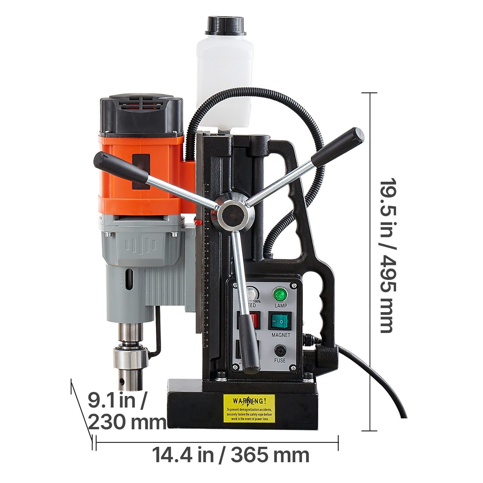 Uimoso Magnetic Drill Press, 1550W, 2.4-inch Drilling Capacity, 0-600 RPM