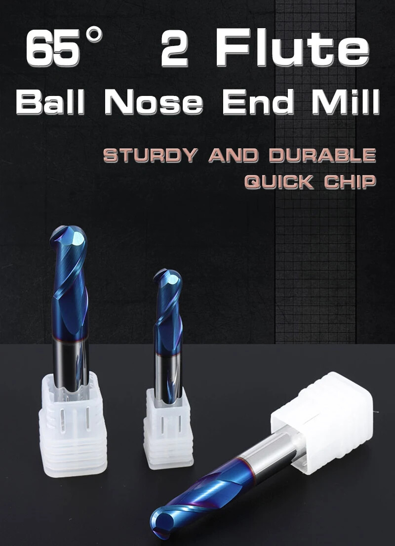 Flutes Ball Nose Milling Alloy Coating Tungsten Steel Tool Cnc Marching Endmills