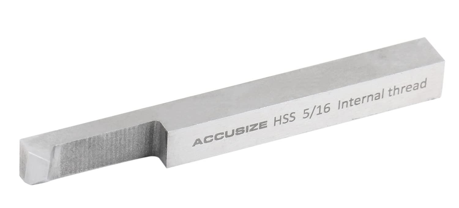 Accusize Industrial Tools 5/16” 8 Pc H.S.S. Tool Bit Set, Pre-Ground for Turnin