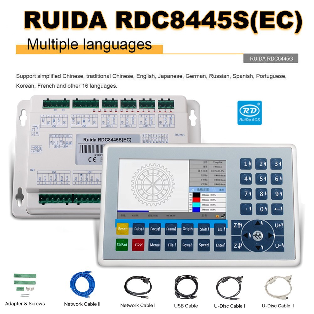 RUIDA 8445S Control Panel Board For 60W-130W CO2 Laser Engraver SupportLightburn