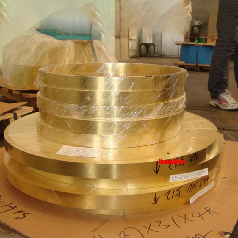 Brass Coil Sheet Strips Flexible Pure Brass Band Strip Foil Plate Length 0.5M/1M