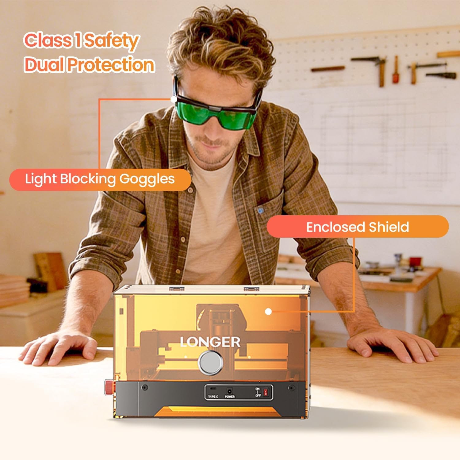 LONGER Ray5 miniS 10W Laser Engraver 12000mm/min High-Speed, 130x120mm Work Area