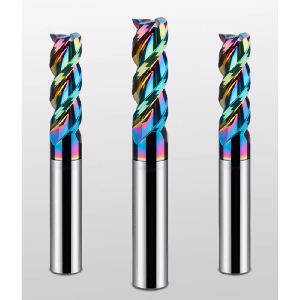For Aluminum HRC55 Colorful Tungsten Steel Flat End Milling 1-20mm 3F CNC cutter