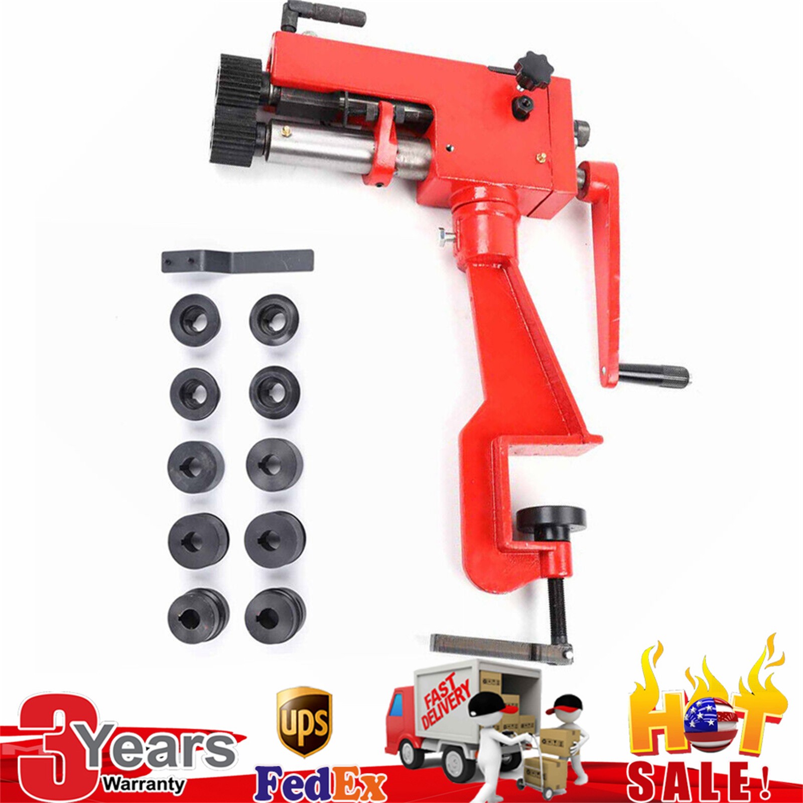 RM-08 7inch Sheet Metal Fabrication Bead Roller Rotary Machine 22-Gauge w/6 Dies