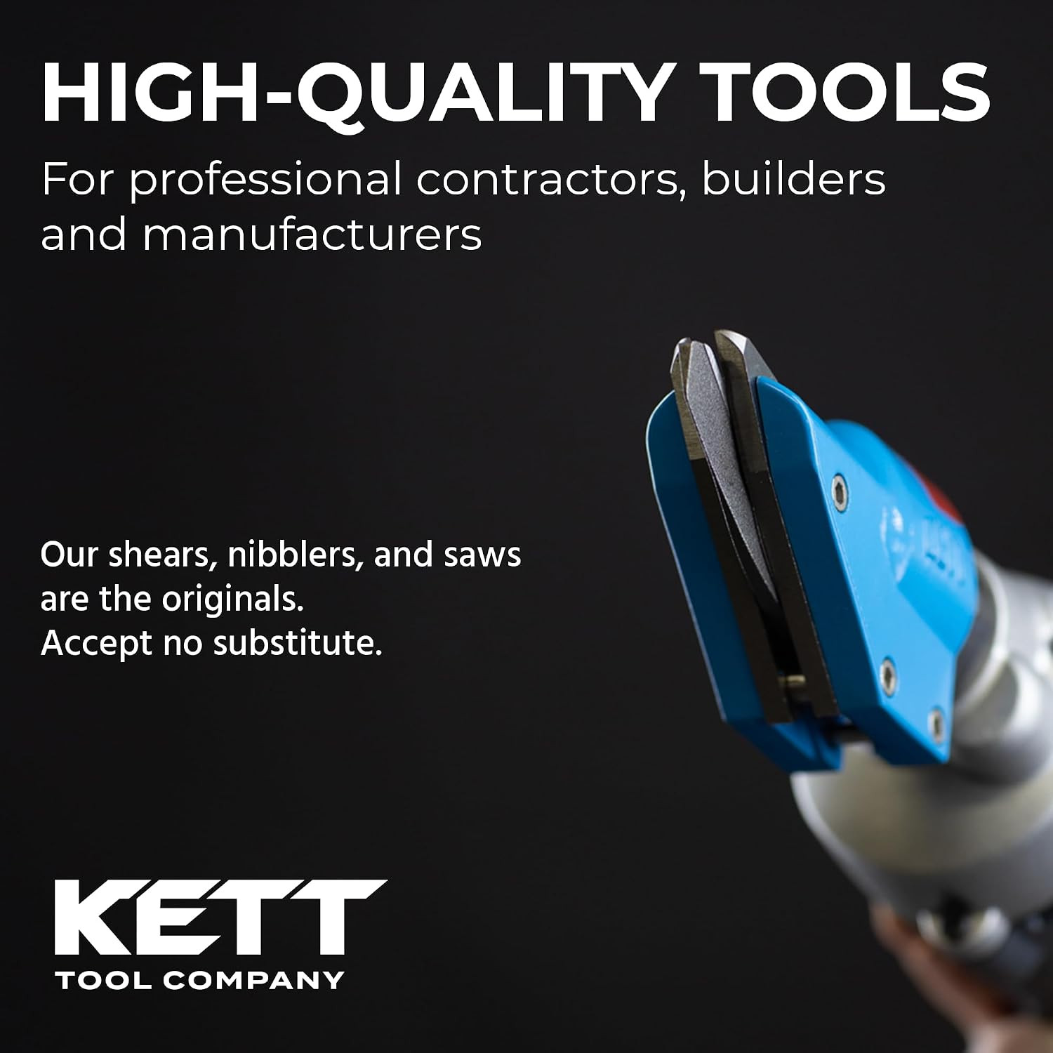 Kett KD-440 14-Gauge Double Cut Shear, 2500 RPM, A-2 Steel Blades, Metal Cutter