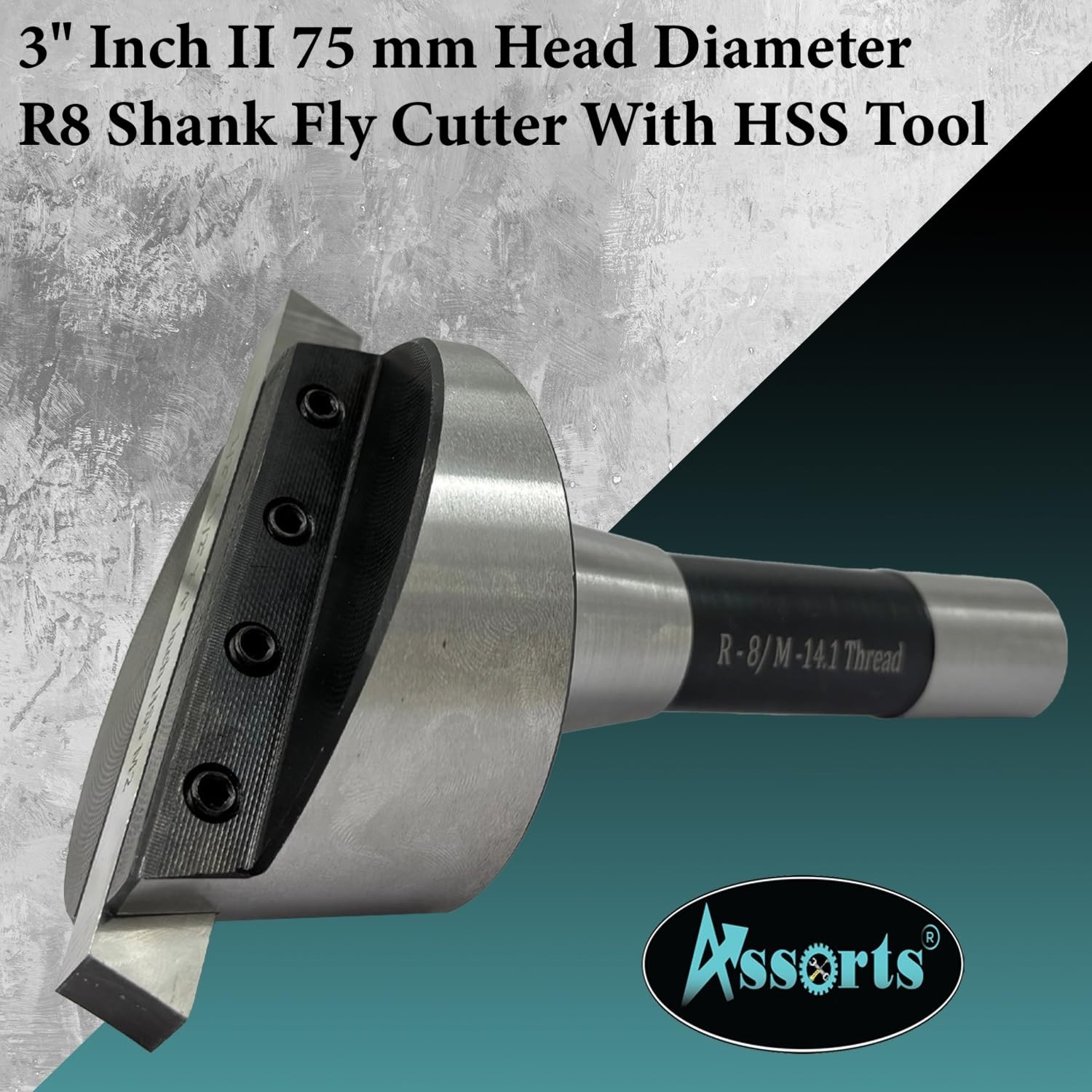 ASSORTS 3 (75mm) Fly Cutter for Milling & Lathe Machine w/ HSS Bit