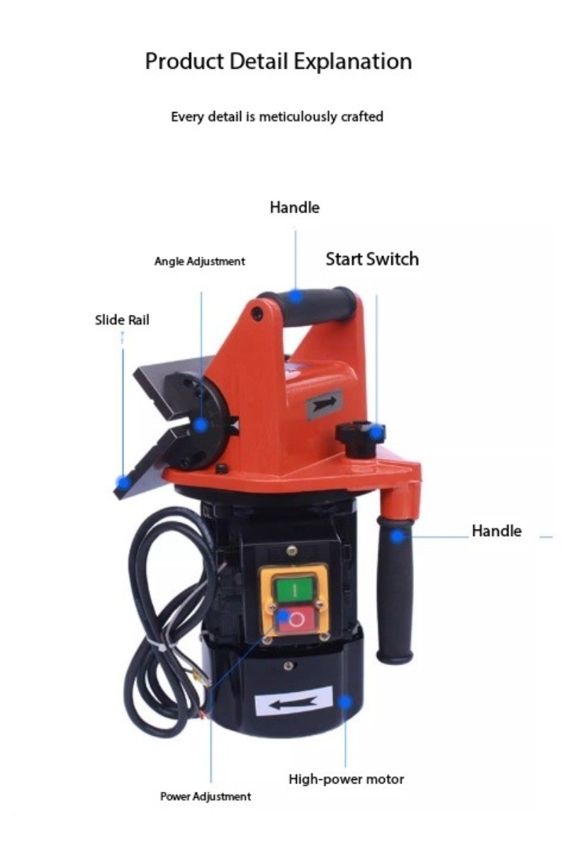Handheld 45-Degree Beveling Machine Handheld Straight-Edge Metal Beveling Tool