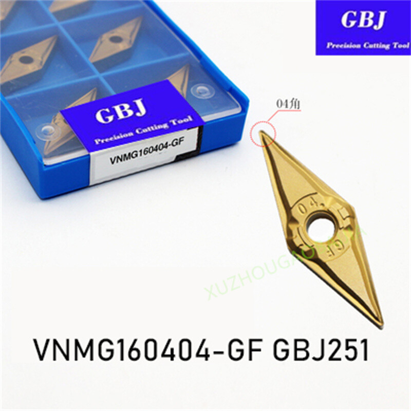 GBJ-CNC VNMG160404-GF VNMG160408-GF GBJ251 Carbide turning insert fine finishing