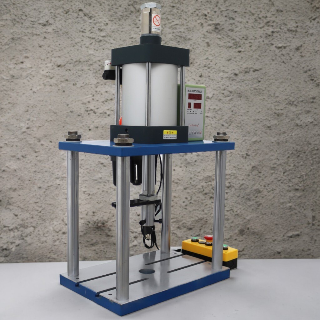 2866lb Pneumatic Punch Press Machine Die Hole Dia 0.98” Adjustable Stroke 110V