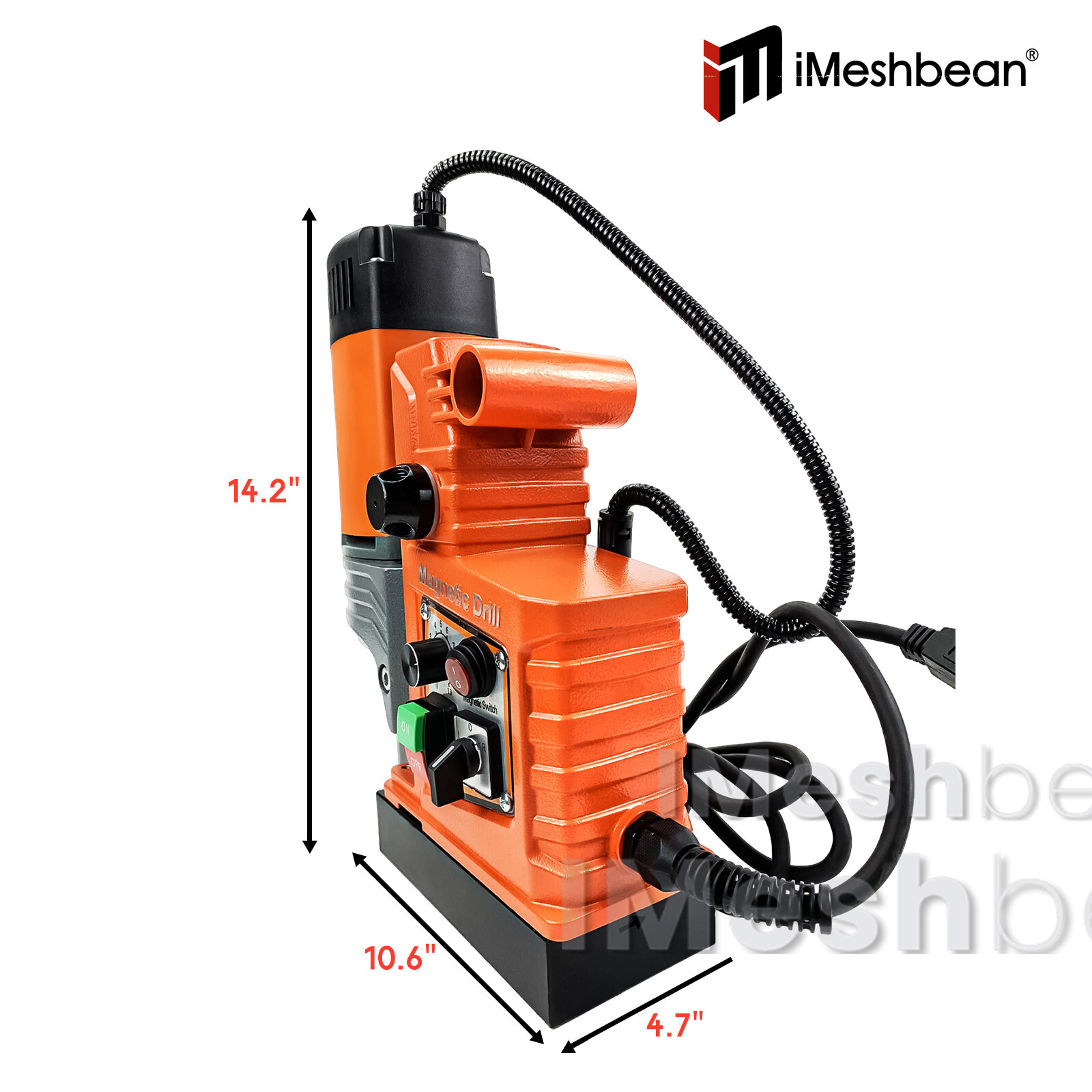 iMeshbean Magnetic Drill 1400W 2922lbf/13000N Portable Mag Drill Press 810RPM