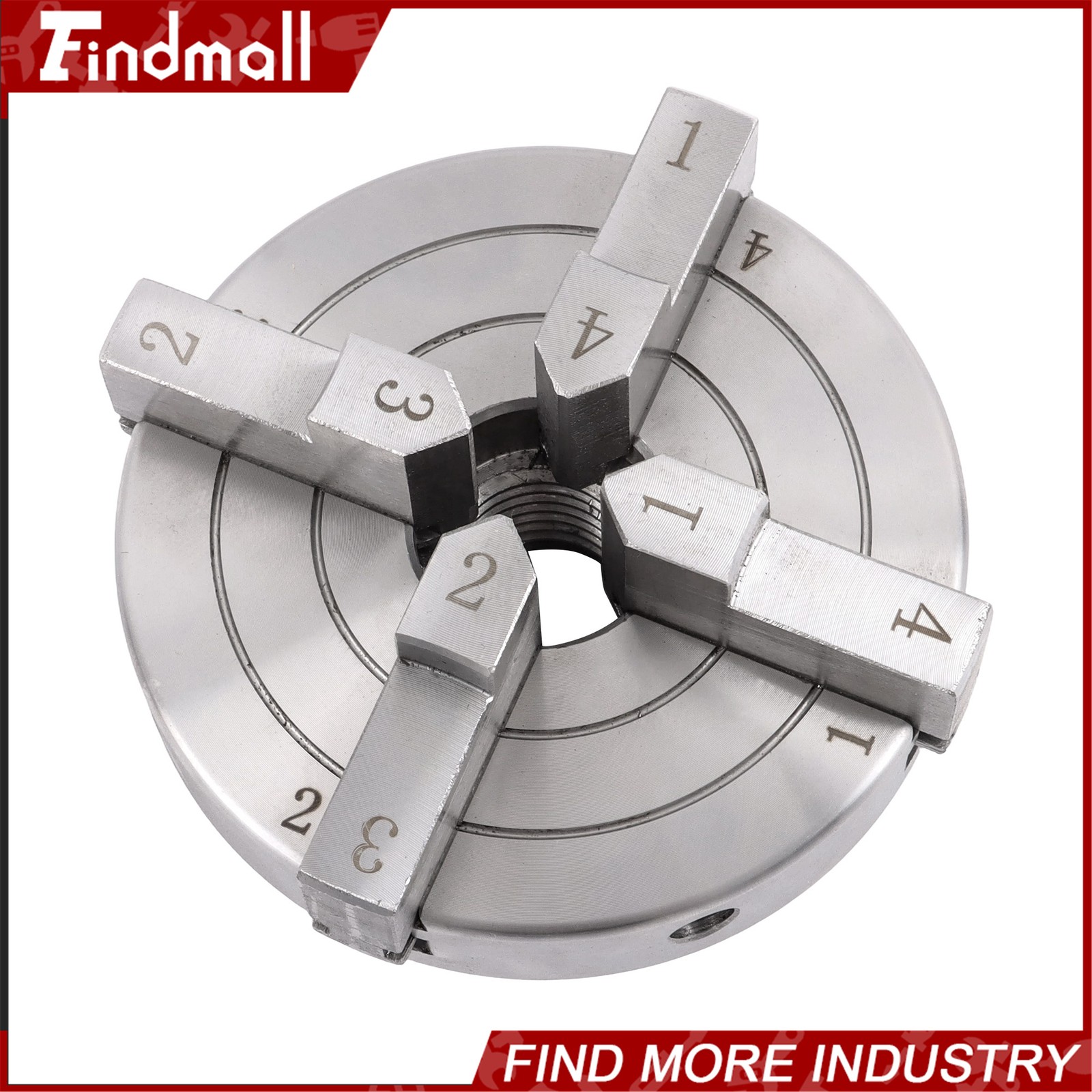Findmall 4″ 4 Jaw Lathe Chuck Set 1×8 TPI Self Centering Chuck