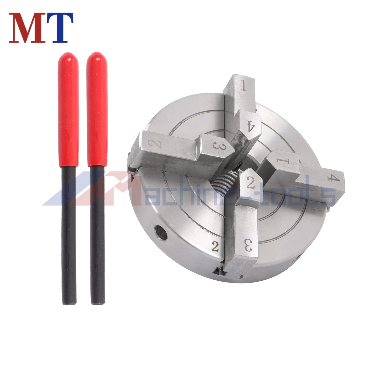 4″ Industrial Grade 4 Jaw Lathe Chuck 1×8 TPI Self Centering Thread