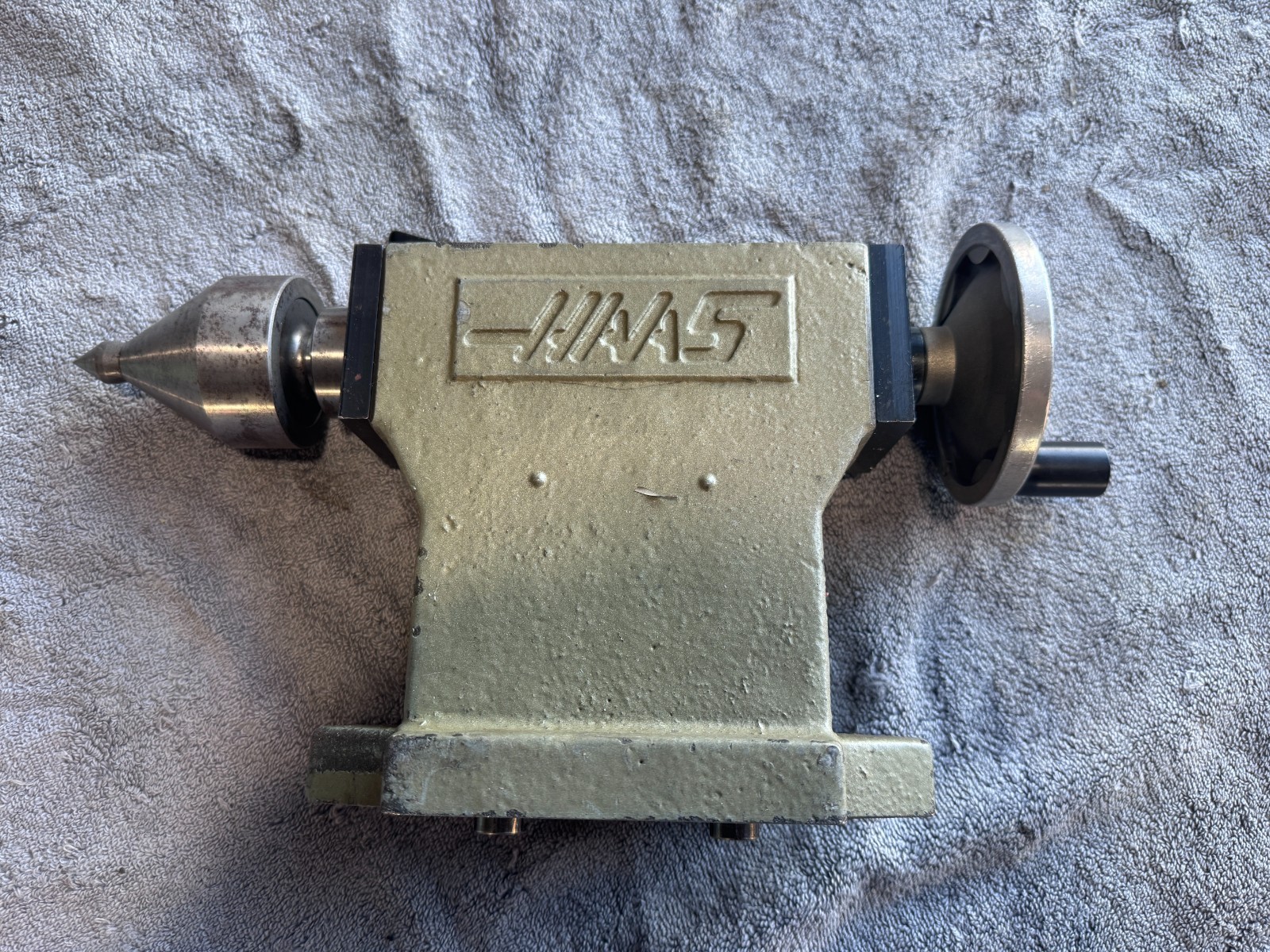 Haas HTS6 Manual Tailstock with Royal Versa-Turn Live Center #3 Morse Taper