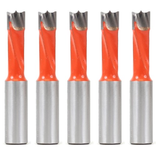 8mm Left Hand Brad Point Boring Bit (5 Pack) – 10mm Shank – Yonico 41108L-5PK