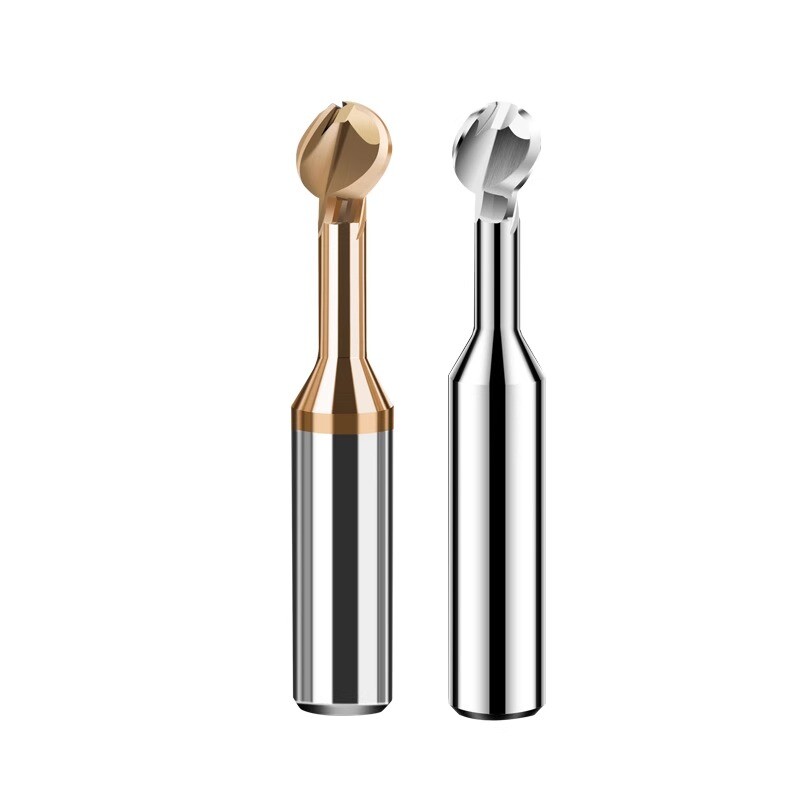 R0.5mm-R6mm Nano Coated Solid Carbide Ball Nose End Mill Lollipop Cutter CNC