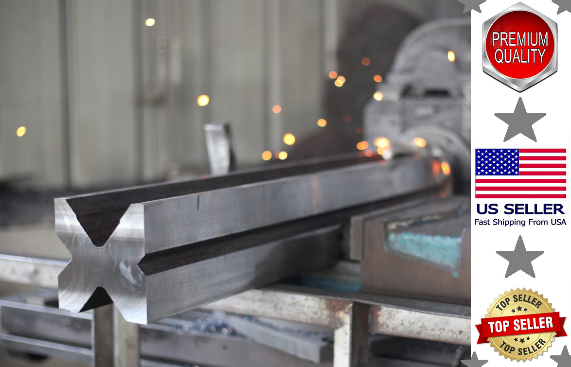 NEW 12″ Press Brake Die 2.36″ square. V Openings: 1.97″ 1.38″ 0.87″ and 0.63″