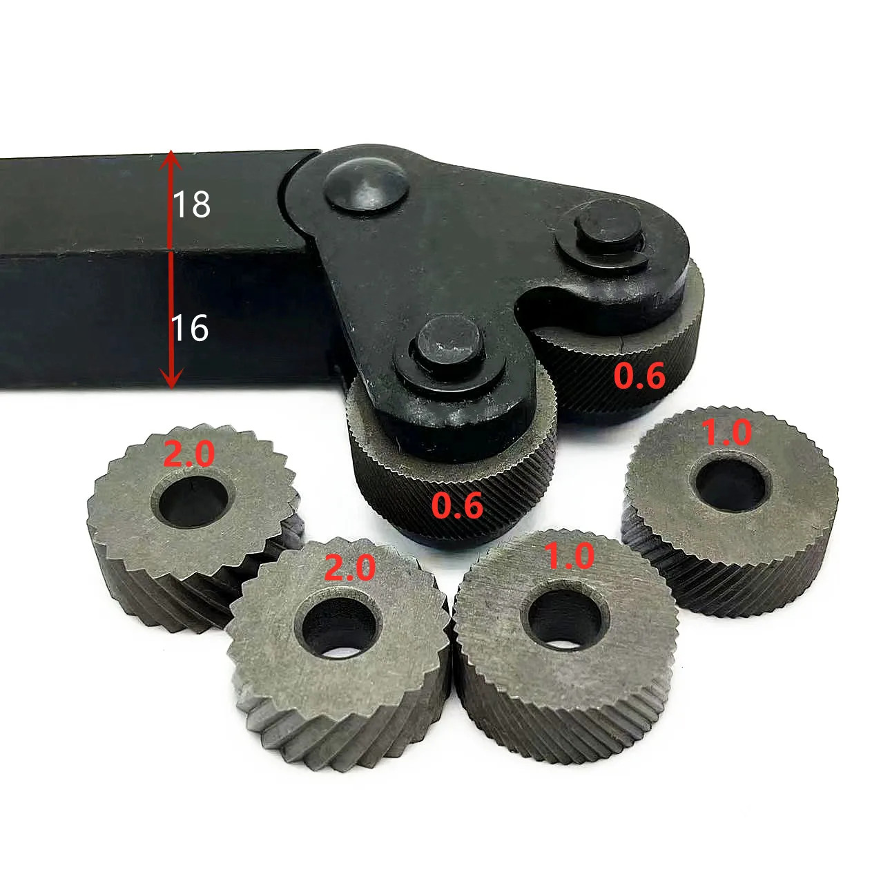 Reticulated HSS Knurling Knife 0.6mm 1.0mm 2.0mm Inner-Hole 18×16mm Lathe Tool
