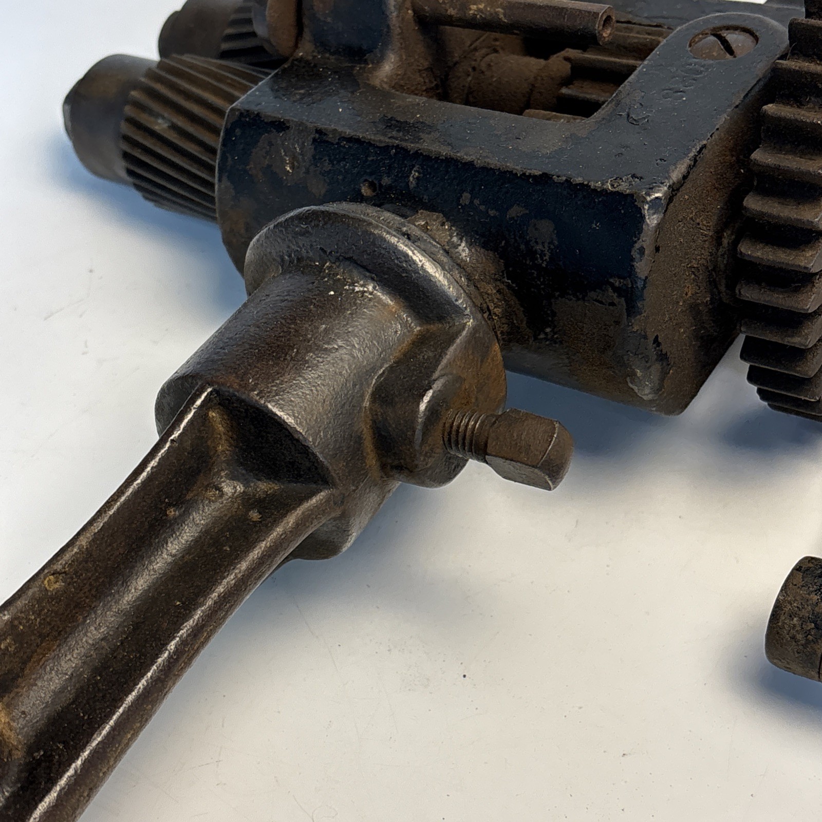 Antique PEXTO Sheet Metal Crimper Corrugating Machine Hand Crank Bench Mount