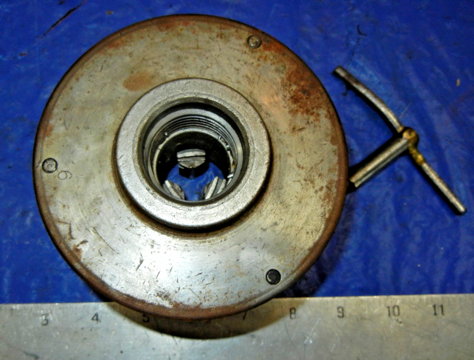 Cushman 5″ 3 jaw chuck for South Bend 9″ 10k Lathe 1-1/2″-8