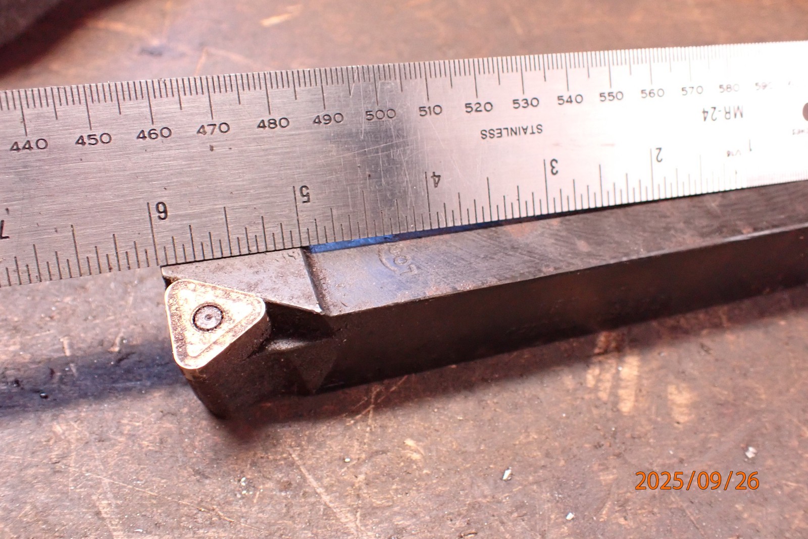 OLDER CARBOLOY TFR-16-4 METAL LATHE TOOL HOLDER W/ 1″X!” SHANK